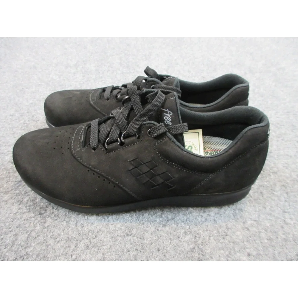 SAS Free Time Shoes Womens Black Charcoal Comfort Leather Walking Size 7.5‎